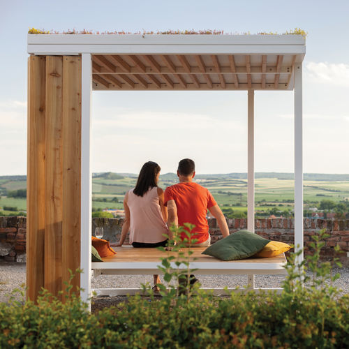 Abri pour espace public - CUBY SCREEN - mmcité street furniture