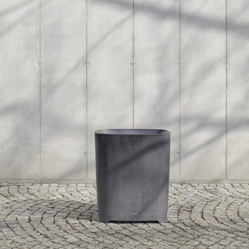 Poubelle publique - BETTER - mmcité street furniture - en acier galvanisé / en béton à haute performance / avec cendrier intégré