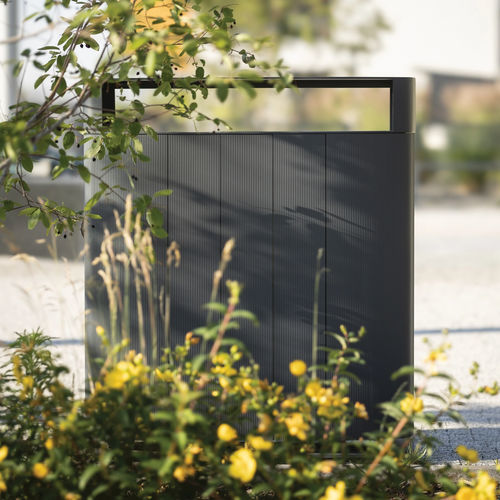 Poubelle publique - MULTIMINIUM - mmcité street furniture - de tri sélectif / en acier galvanisé / en fonte d'aluminium