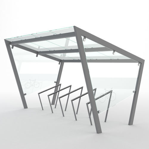 Abri vélo en acier - EDGE - mmcité street furniture - pour espace public