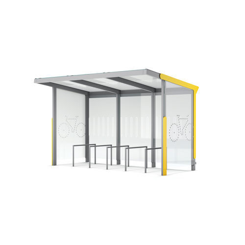 Abri vélo en acier - AUREO VELO - mmcité street furniture - pour espace public