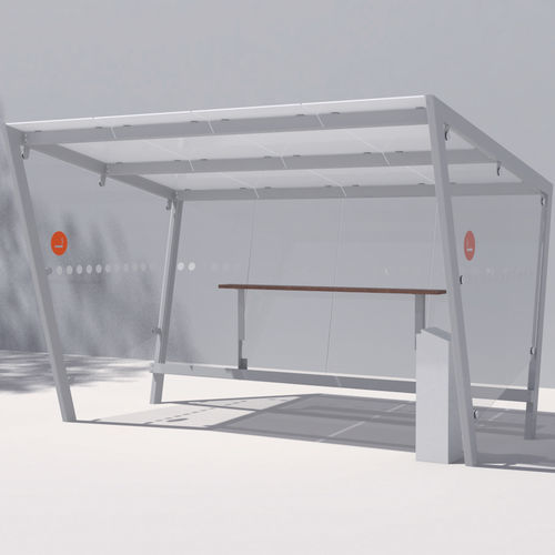 Abri multifonction pour espace public - EDGE - mmcité street furniture - pour fumeurs