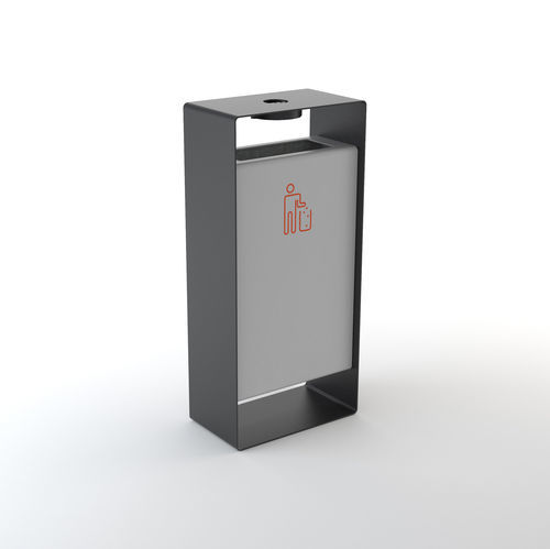 Poubelle en acier galvanisé - RADIUM - mmcité street furniture - en inox / d'extérieur / pour espace public