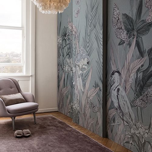 Papier peint contemporain - INCANTO - Wall&Deco - en vinyle / à motif nature / à motif floral