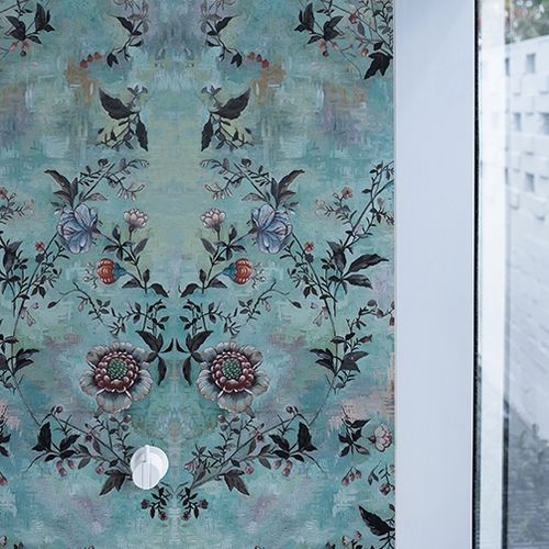 Papier peint contemporain - DAME VOILEE - Wall&Deco - à motif floral / à motif nature
