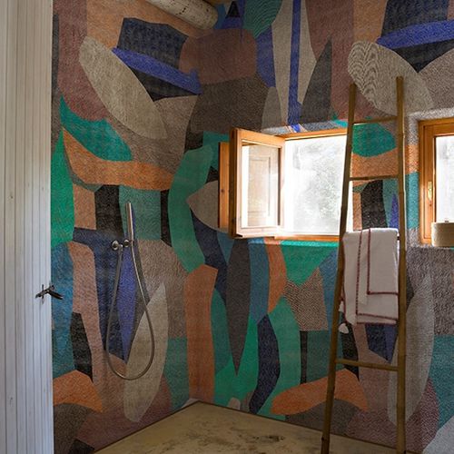 Papier peint contemporain - ESPRIT - Wall&Deco - en fibre de verre / motif abstrait / aspect tissu