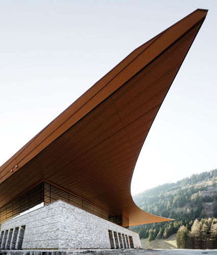 Bardage en plaques - EURADECOR CORTEN - EURAMAX COATED PRODUCTS - en acier COR-TEN® / nervuré / à joint debout
