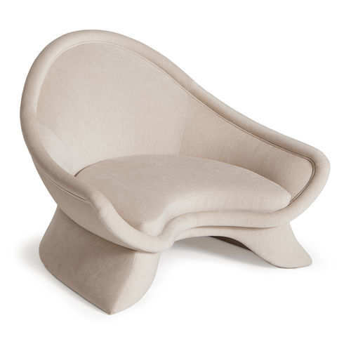 Chauffeuse contemporaine - PEMA MEDITATION - MUNNA - en tissu / en bois massif / grise