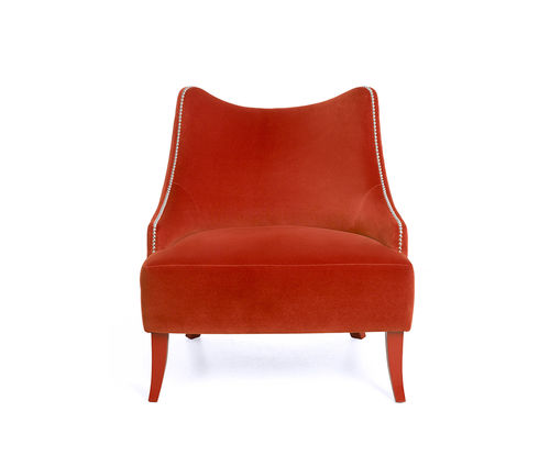 Fauteuil classique - Becomes Me - MUNNA - en tissu / en cuir / en bois massif