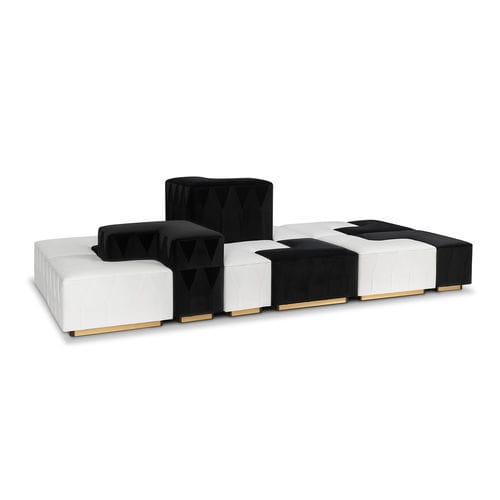 Canapé modulable - Yin Yang - MUNNA - contemporain / en tissu / blanc