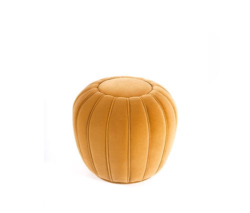 Pouf contemporain - Mellow - MUNNA - en tissu / en cuir / rond