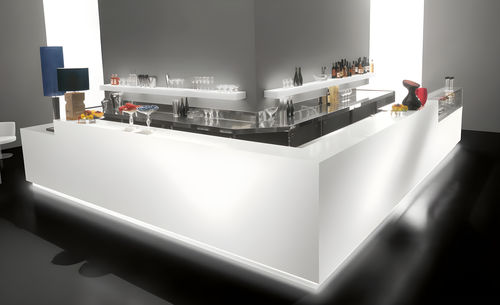 Comptoir de bar - MONOLITE - De Blasi - en bois / en L