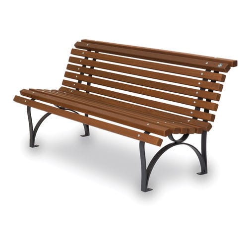 Banc public classique - EUROPA - Dimo Group Srl - en bois / en acier galvanisé / avec dossier