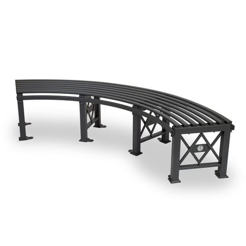 Banc public classique - DEIMOS CURVED - Dimo Group Srl - en acier galvanisé / en tôle d'acier / sans dossier