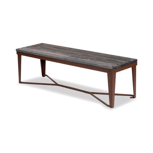 Banc public contemporain - ARIES   - Dimo Group Srl - en bois / en acier galvanisé / sans dossier