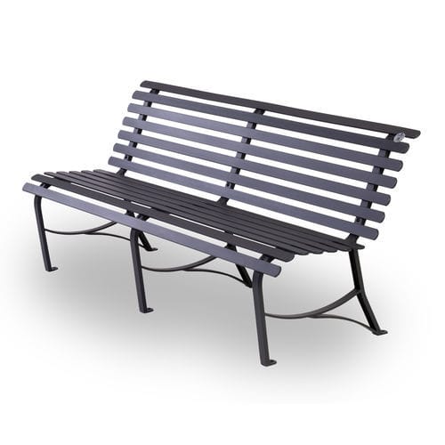 Banc public contemporain - ROYAL   - Dimo Group Srl - en acier peint / en fer / avec dossier