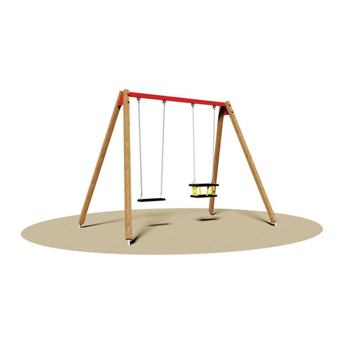 Balançoire en bois - KENYA - Dimo Group Srl - en métal / pour parc de jeux / double