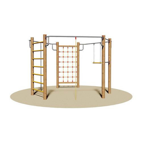 Structure de jeu pour aire de jeux - SISSY - Dimo Group Srl - en bois / en acier inox / modulaire