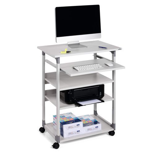 Bureau sur roulettes - 3720 - DURABLE - contemporain / droit / blanc