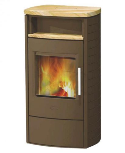 Poêle à bois - RIO - Fireplace - contemporain / en pierre ollaire / en grès