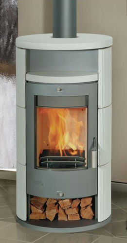 Poêle à bois - ALICANTE  - Fireplace - contemporain / en acier / en pierre ollaire
