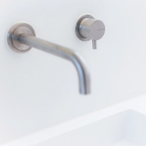 Mitigeur de vasque - MONO SET01 - COCOON - mural / en inox / 2 trous