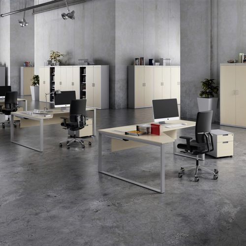 Bureau pour open space - ADAPTA 2 PLUS - JG Group - contemporain / en bois / en verre