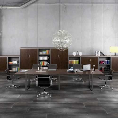 Table de réunion contemporaine - ADAPTA 2 PLUS - JG Group - en placage de bois / en métal / en mélaminé