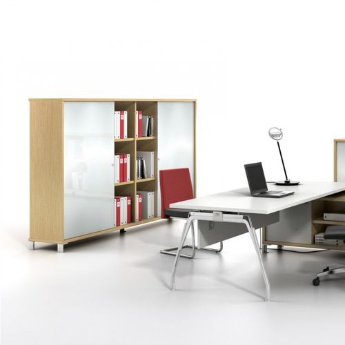 Armoire de classement basse - AD - JG Group - haute / en verre / en mélaminé