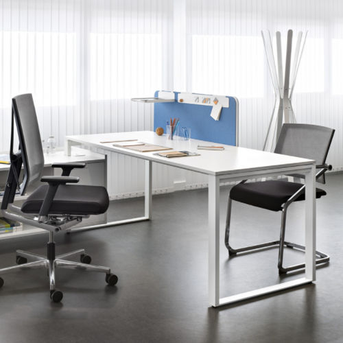 Séparateur de bureau sur bureau - S-TWO - JG Group - en tissu acoustique / insonorisé / anti-contagion