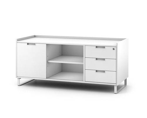 Armoire de classement basse - MAO - JG Group - en bois / en placage de bois / à tiroirs