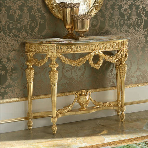 Console de style - 14605 - Modenese Luxury Interiors - en bois massif / demi-lune / fait main