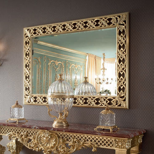 Miroir mural - 15622 - Modenese Luxury Interiors - de style / rectangulaire / en bois massif