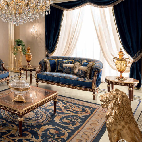 Canapé de style - 14437 - Modenese Luxury Interiors - en tissu / fait main / bleu