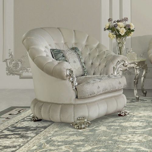 Fauteuil de style - 15443 - Modenese Luxury Interiors - en velours / en lin / en cuir