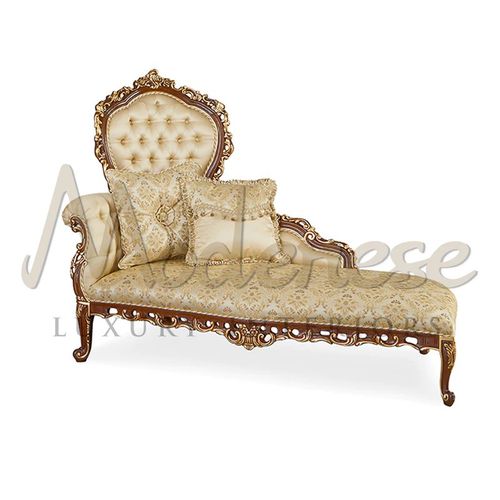 Méridienne de style - 15520 - Modenese Luxury Interiors - en tissu / en bois / avec piètement en bois