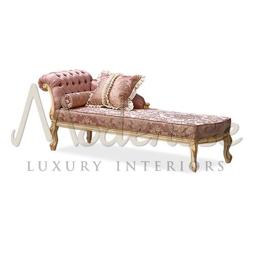 Méridienne de style - 15534 - Modenese Luxury Interiors - en tissu / en bois / avec piètement en bois laqué