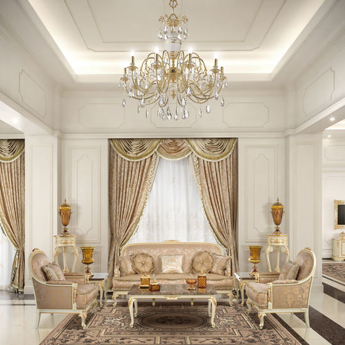 Canapé classique - 16458 - Modenese Luxury Interiors - en tissu / couleur personnalisable / en bois