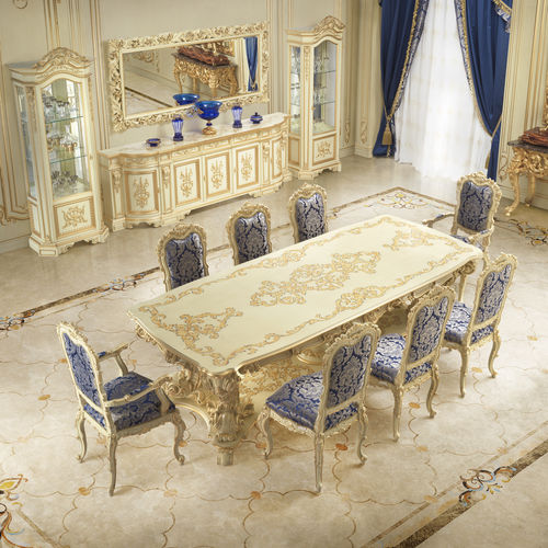 Table à manger classique - 16121 - Modenese Luxury Interiors - en bois / avec piètement en bois / rectangulaire
