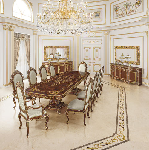 Table à manger classique - 16135 - Modenese Luxury Interiors - en bois / avec piètement en bois / rectangulaire