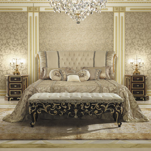 Lit double - 16223 - Modenese Luxury Interiors - classique / avec tête de lit tapissée / en tissu