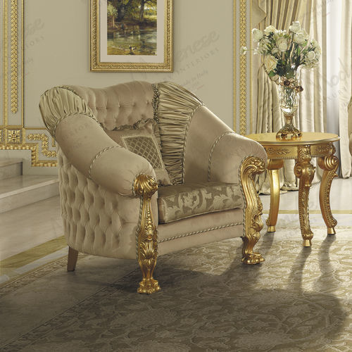 Fauteuil classique - 16447 - Modenese Luxury Interiors - en tissu / en bois / en bois