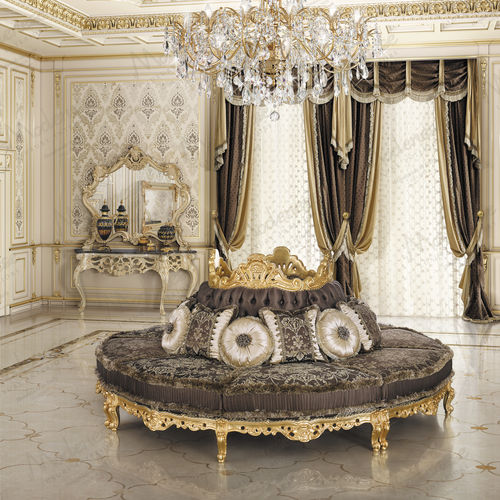 Canapé rond - 16402 - Modenese Luxury Interiors - classique / en tissu / en bois