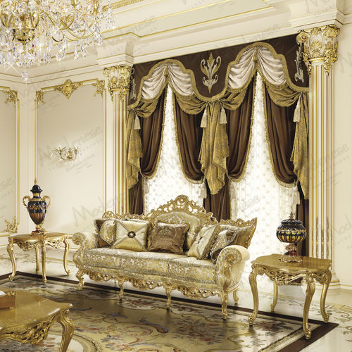 Canapé classique - 16418 - Modenese Luxury Interiors - en tissu / en bois / couleur personnalisable