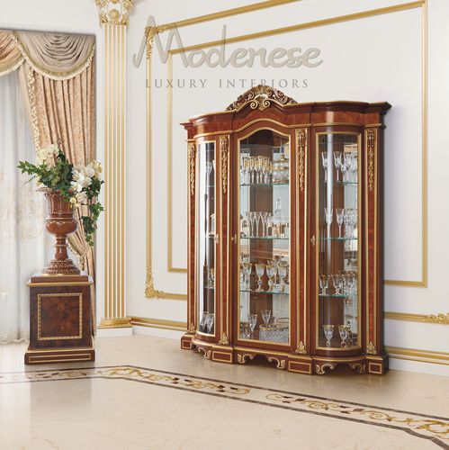Vitrine classique - 16137 - Modenese Luxury Interiors - en bois / visible / avec portes battantes