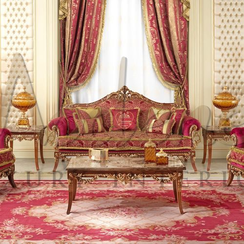 Canapé de style - 15463 - Modenese Luxury Interiors - en tissu / en bois / Fabriqué en Italie