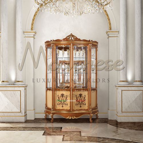 Vitrine de style - 15132 - Modenese Luxury Interiors - sur piétement / en bois / en verre