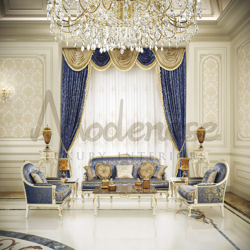 Canapé de style - 15458 - Modenese Luxury Interiors - en tissu / en bois / Fabriqué en Italie