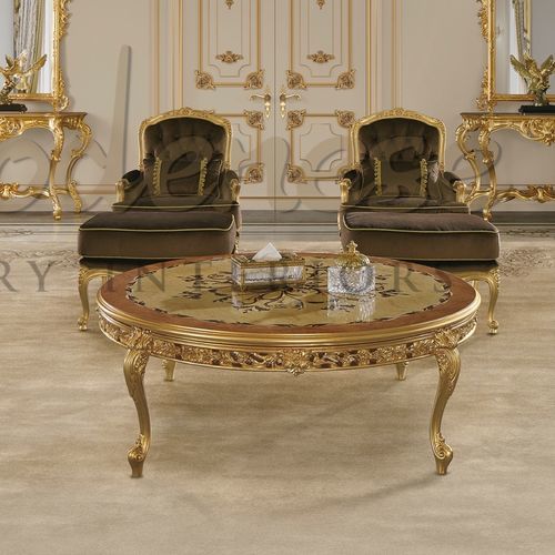 Guéridon de style - 15816 - Modenese Luxury Interiors - en bois / avec piètement en bois / rond