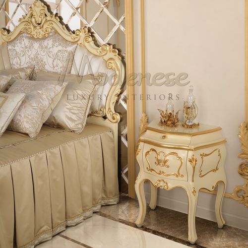 Table de chevet classique - 15250 - Modenese Luxury Interiors - en bois / carrée / avec tiroir